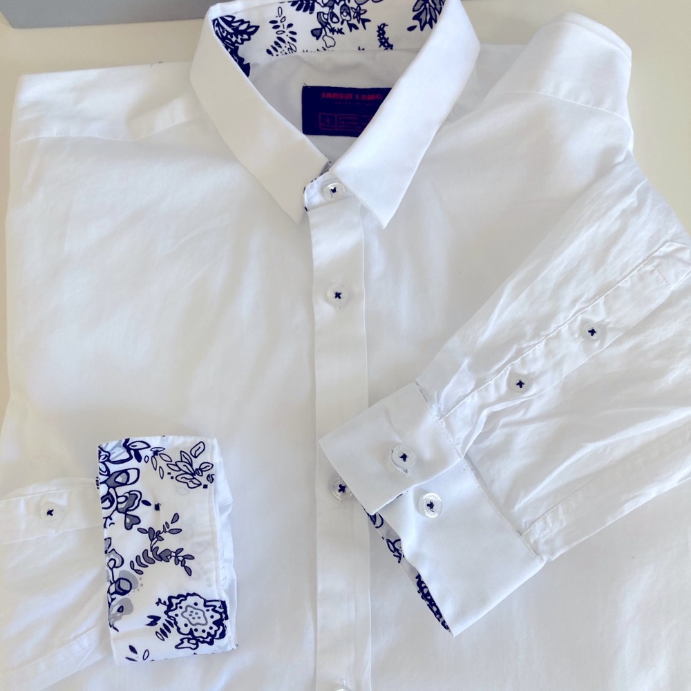 Jared Lang Men’s Contrast-Reverse shirt. NEW.